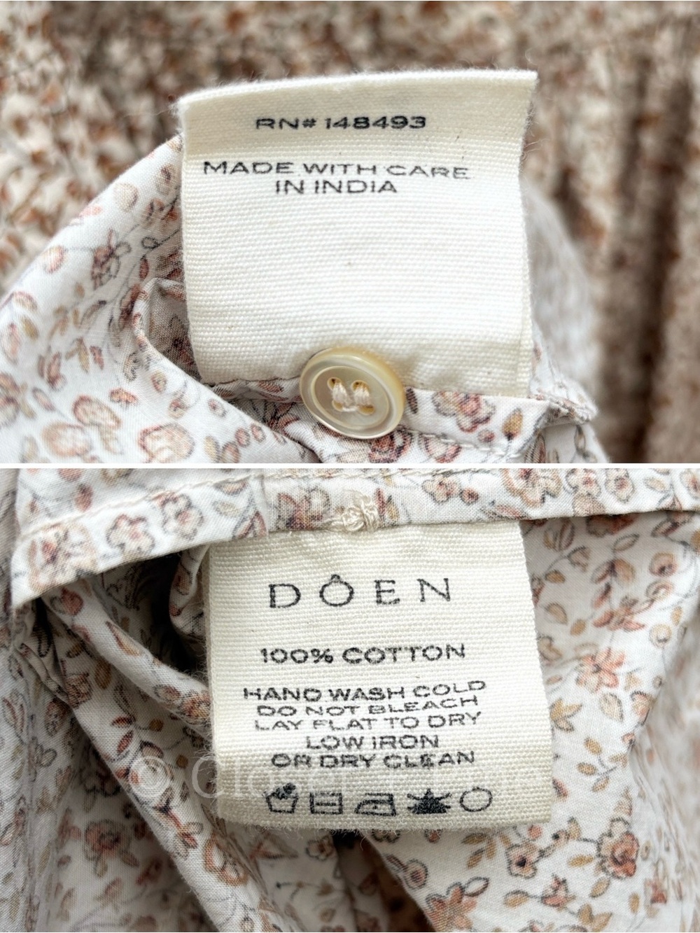 Doen Dune Dress Sienna Champignon Floral Size Small - Picture 12 of 16